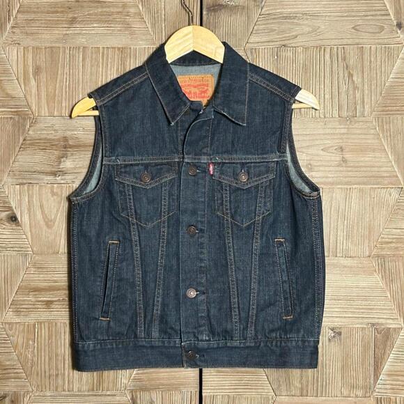 Other - Levi Strauss & Co. Kids Blue Denim Button Down Vest Size M 10-12Yrs Streetwear